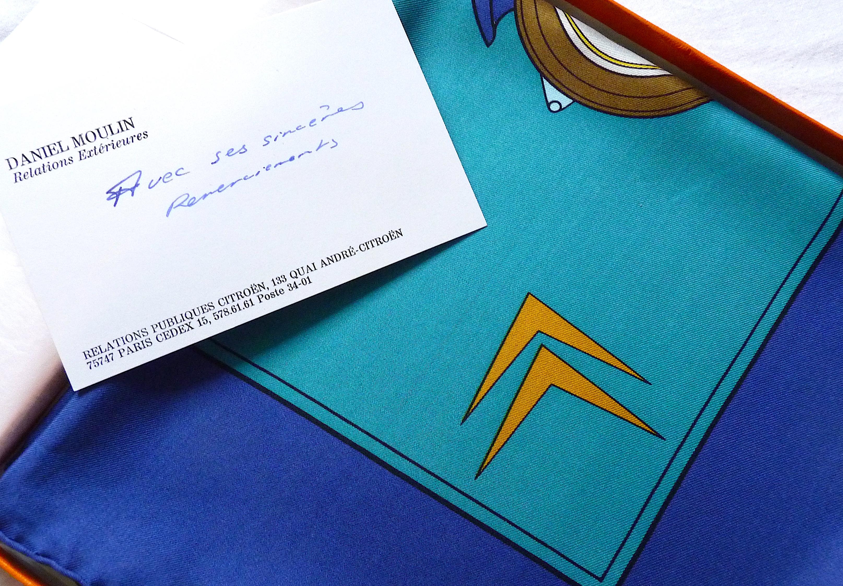 Highly Collectible HERMES Silk Scarf Special Issue, entitled 