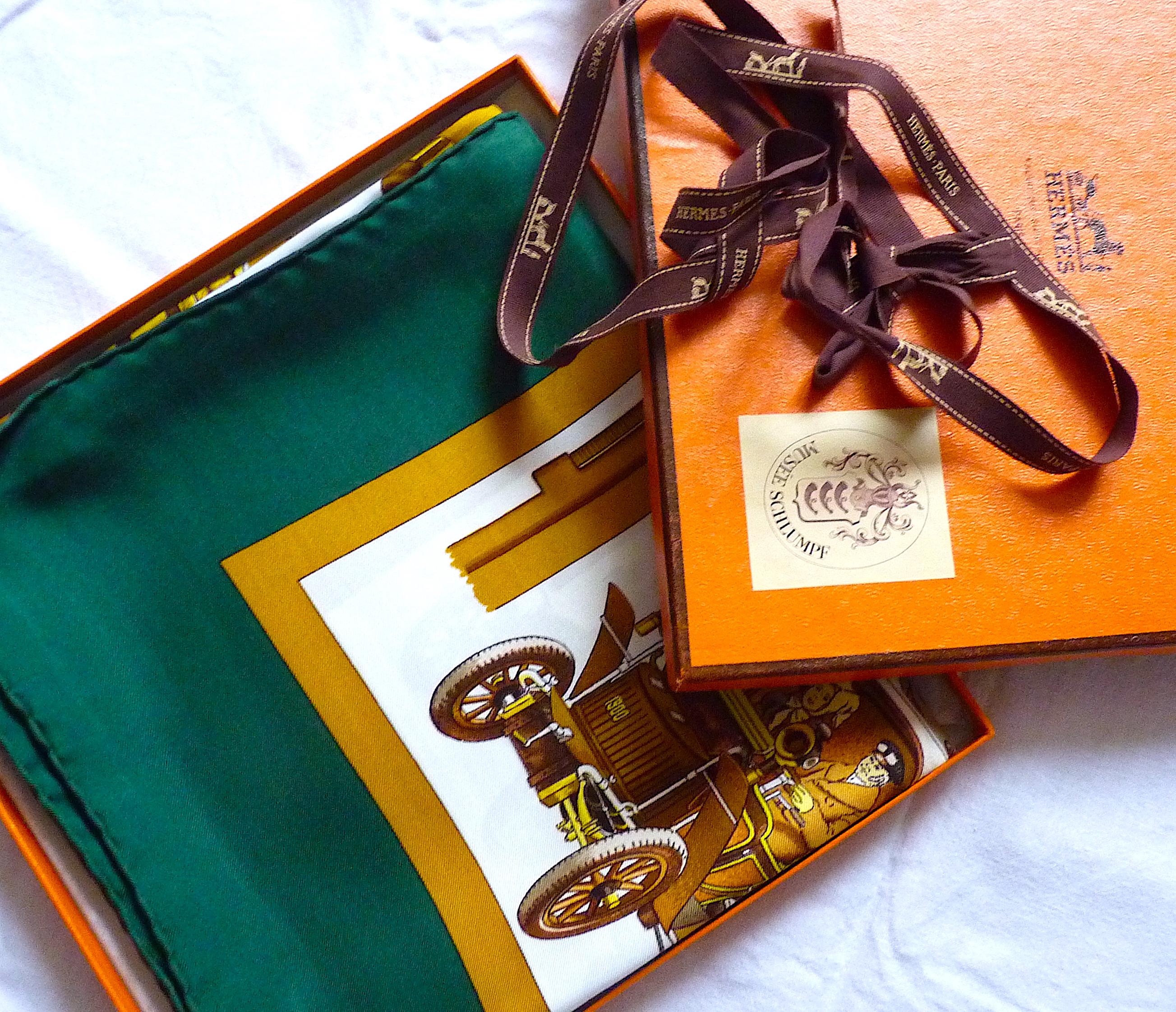 Hermes Scarf Special Edition for Musée Schlumpf in 1971 by Ledoux, New in Box For Sale 3