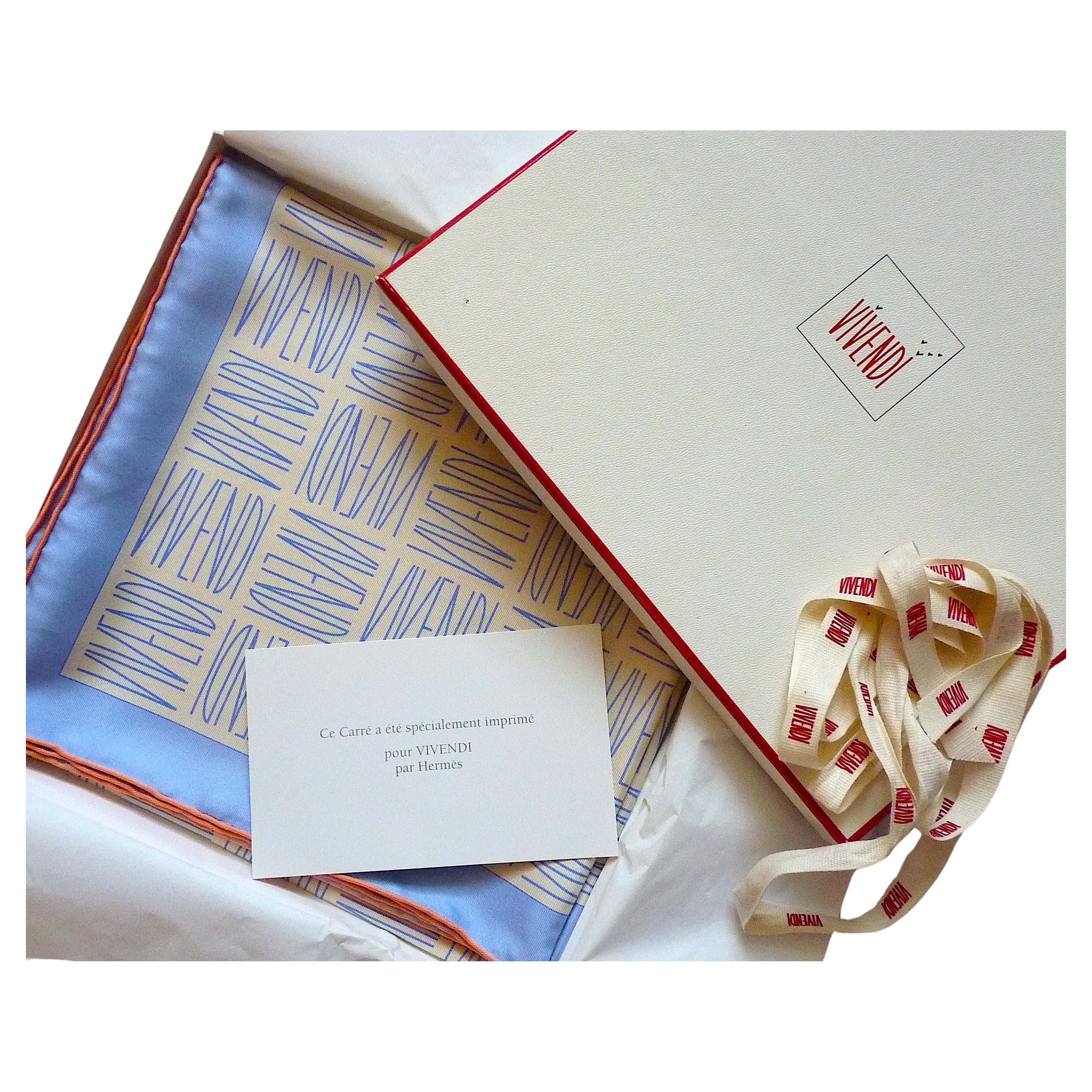 Hermes Scarf Special Edition for Vivendi in 1998 For Sale