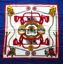 Hermes Scarf Teuf Teuf Special Edition for Musée Schlumpf in 1971 by Ledoux