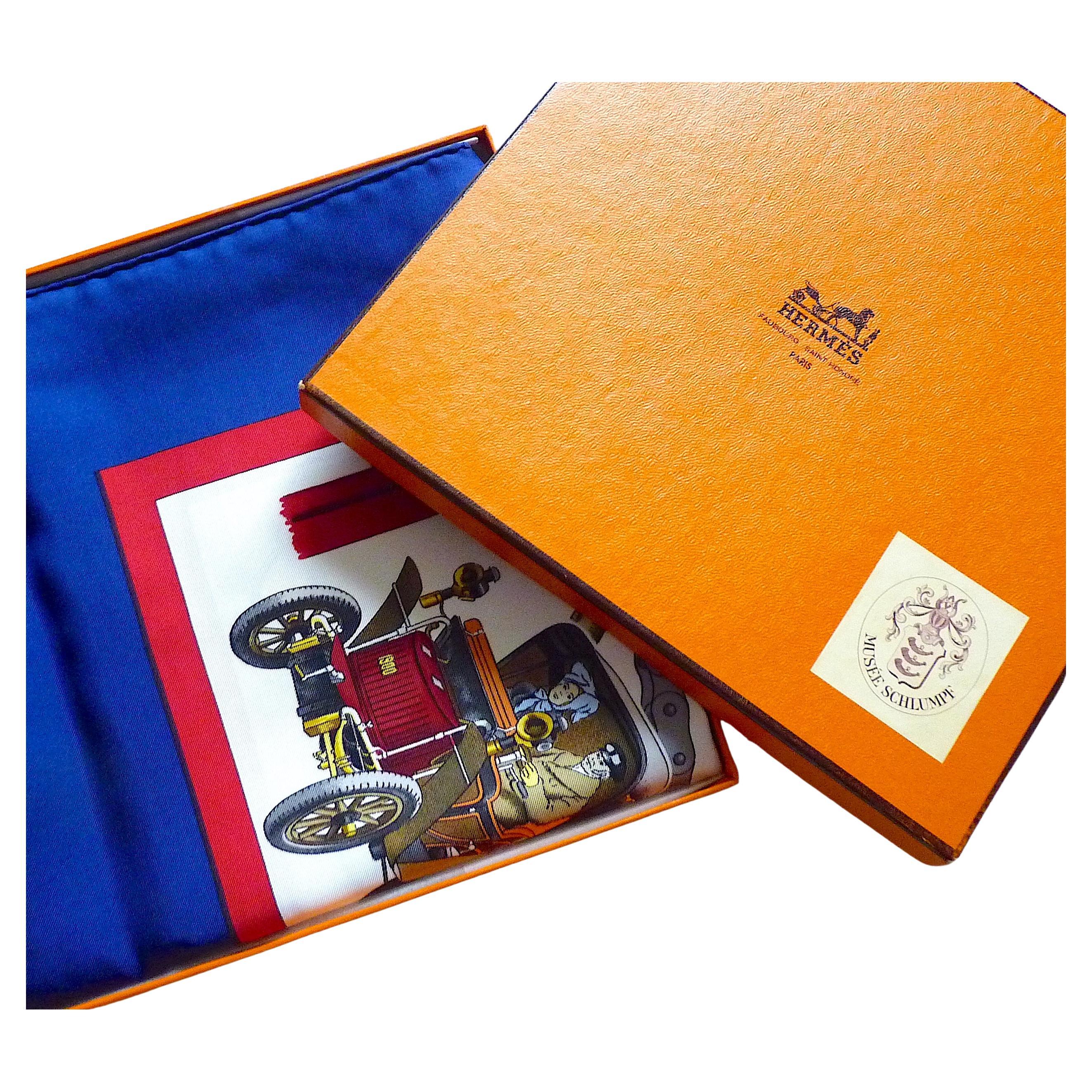 Hermes Scarf Teuf Teuf Special Edition for Musée Schlumpf in 1971 by Ledoux For Sale