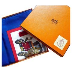 Vintage Hermes Scarf Teuf Teuf Special Edition for Musée Schlumpf in 1971 by Ledoux