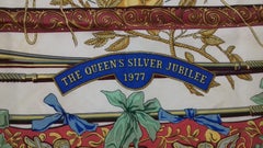 Hermès Scarf The Queen's Silver Jubilee 1977 Queen Elizabeth II UK London RARE