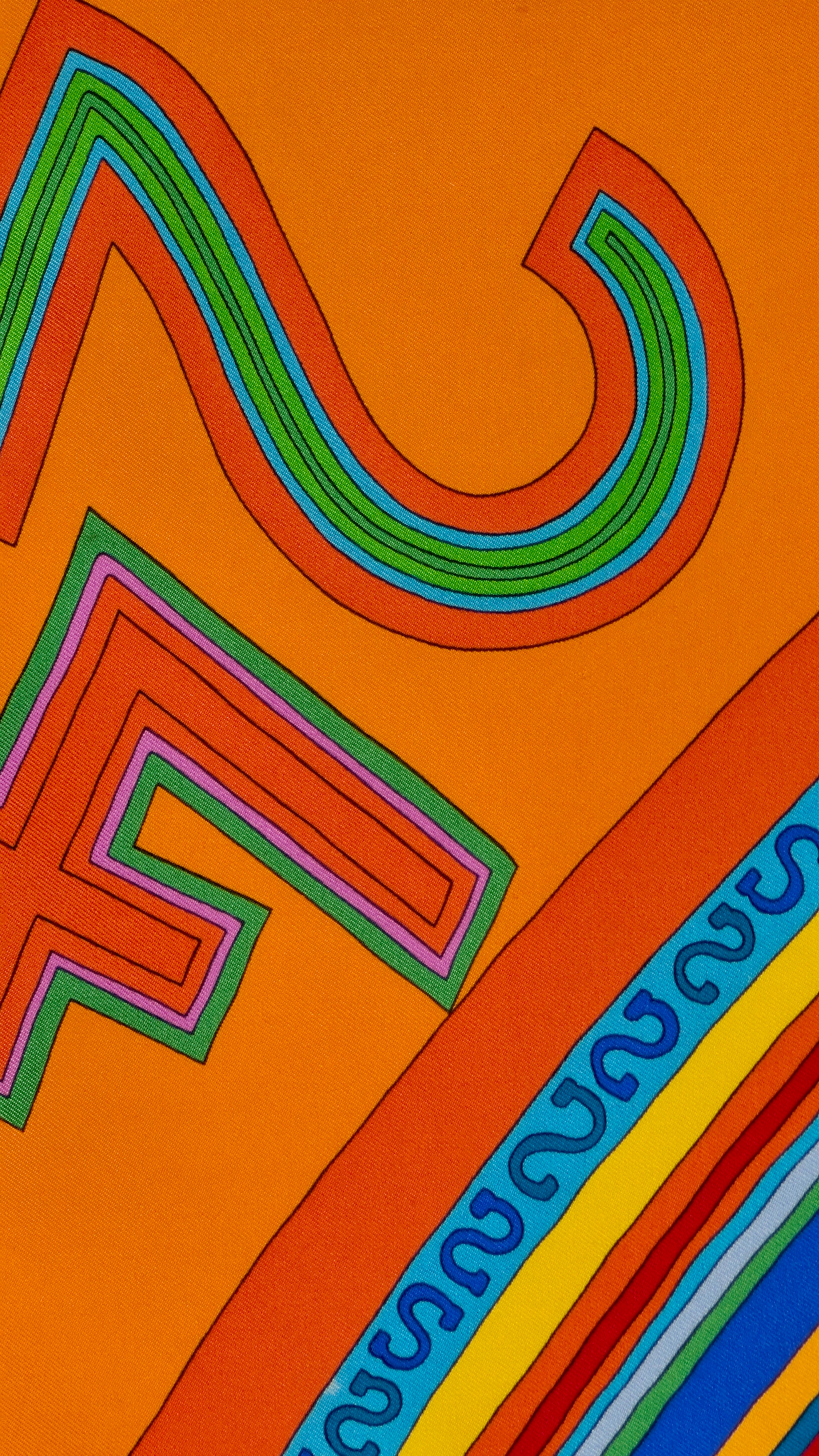 Bufanda HERMÈS Tohu Bohu Naranja en venta