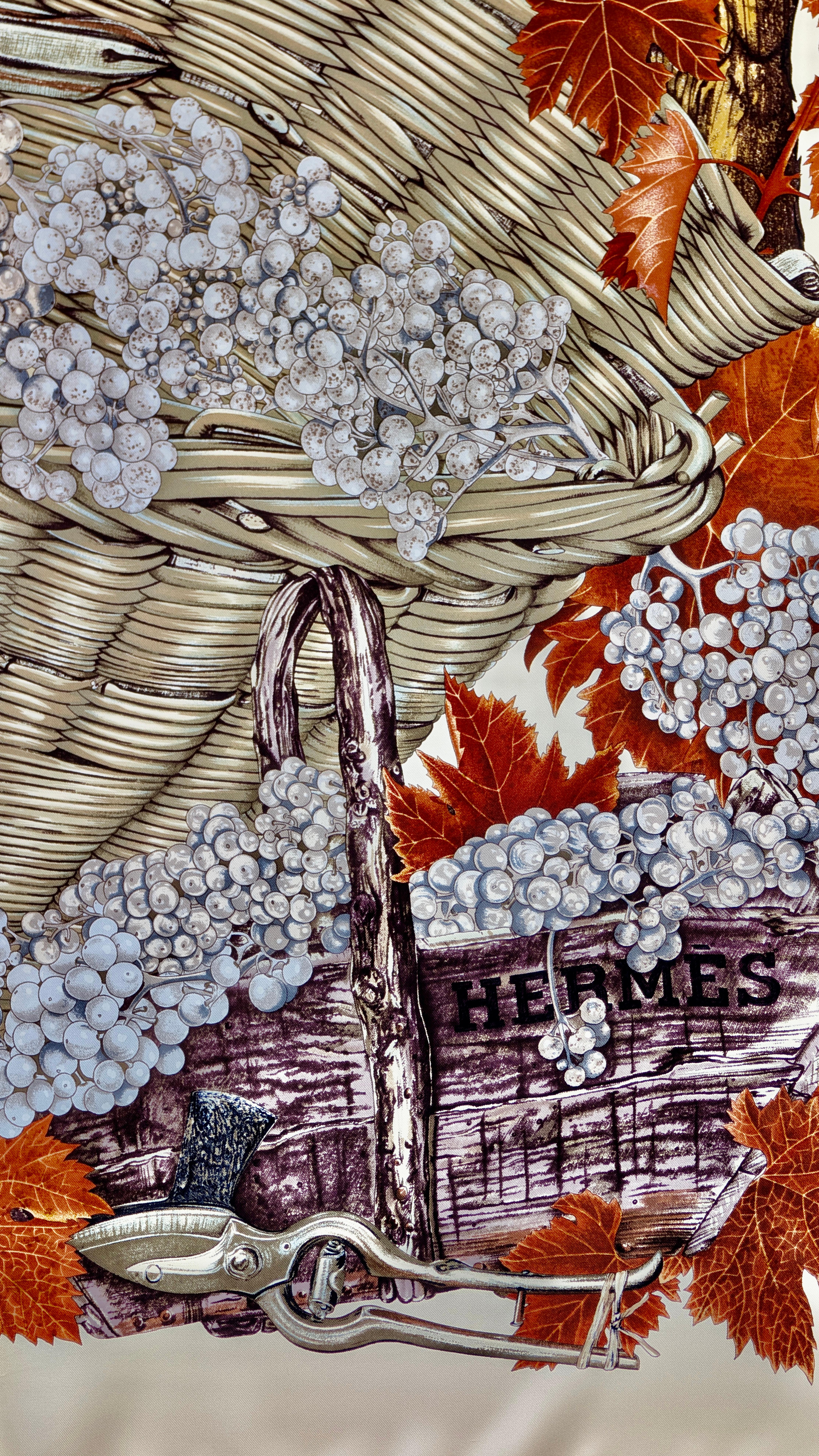 Bufanda HERMÈS VENDANGES Beige en venta