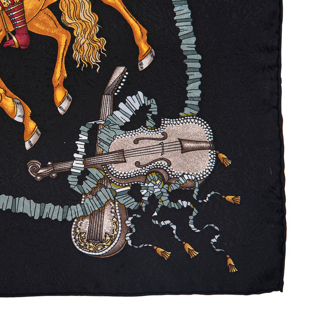 Hermes Scarf Vintage Les Fetes du Roi Soleil Jacquard Silk 2