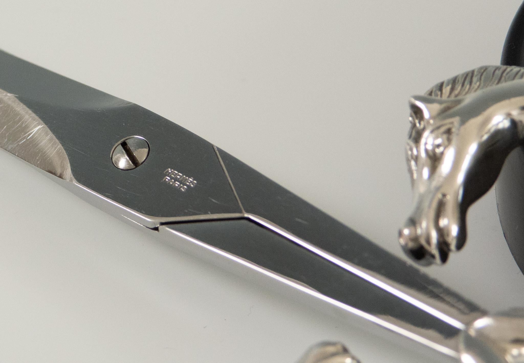 Modern Hermès, Scissors Equestrian Horse Head in Silver Plate, 1960's-1970's Paris For Sale