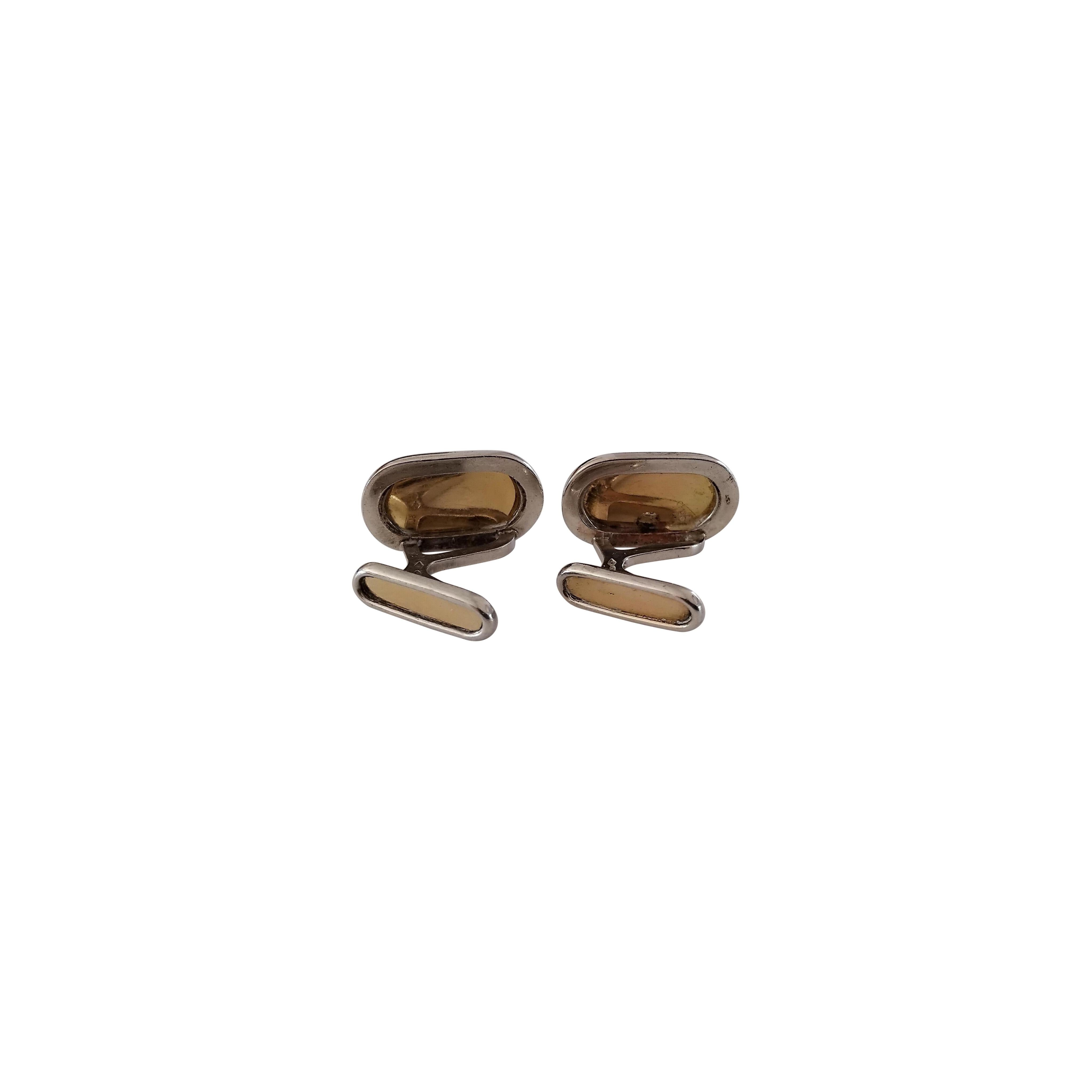 Hermès Sea Anchor Gold Silver Cufflinks For Sale 7