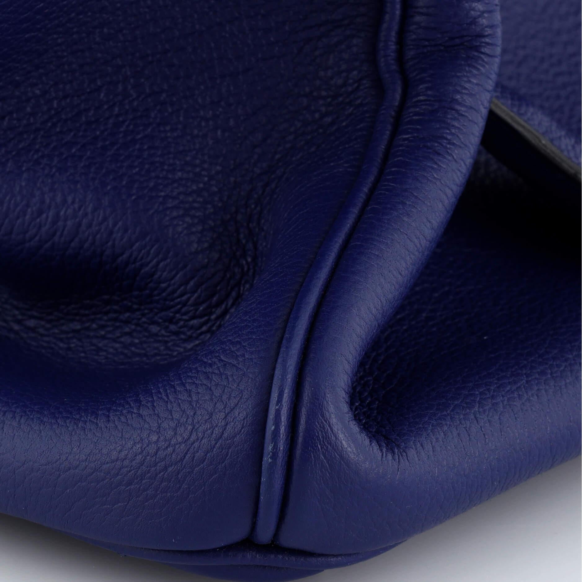 Hermes Sea Surf Birkin Bag Bleu Saphir Novillo with Palladium Hardware 35 For Sale 3