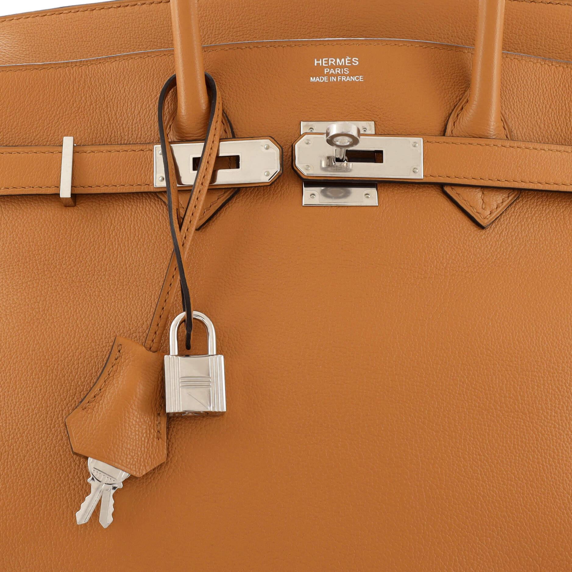 Hermes Sea Surf Birkin Bag Toffee Novillo with Palladium Hardware 35 For Sale 3