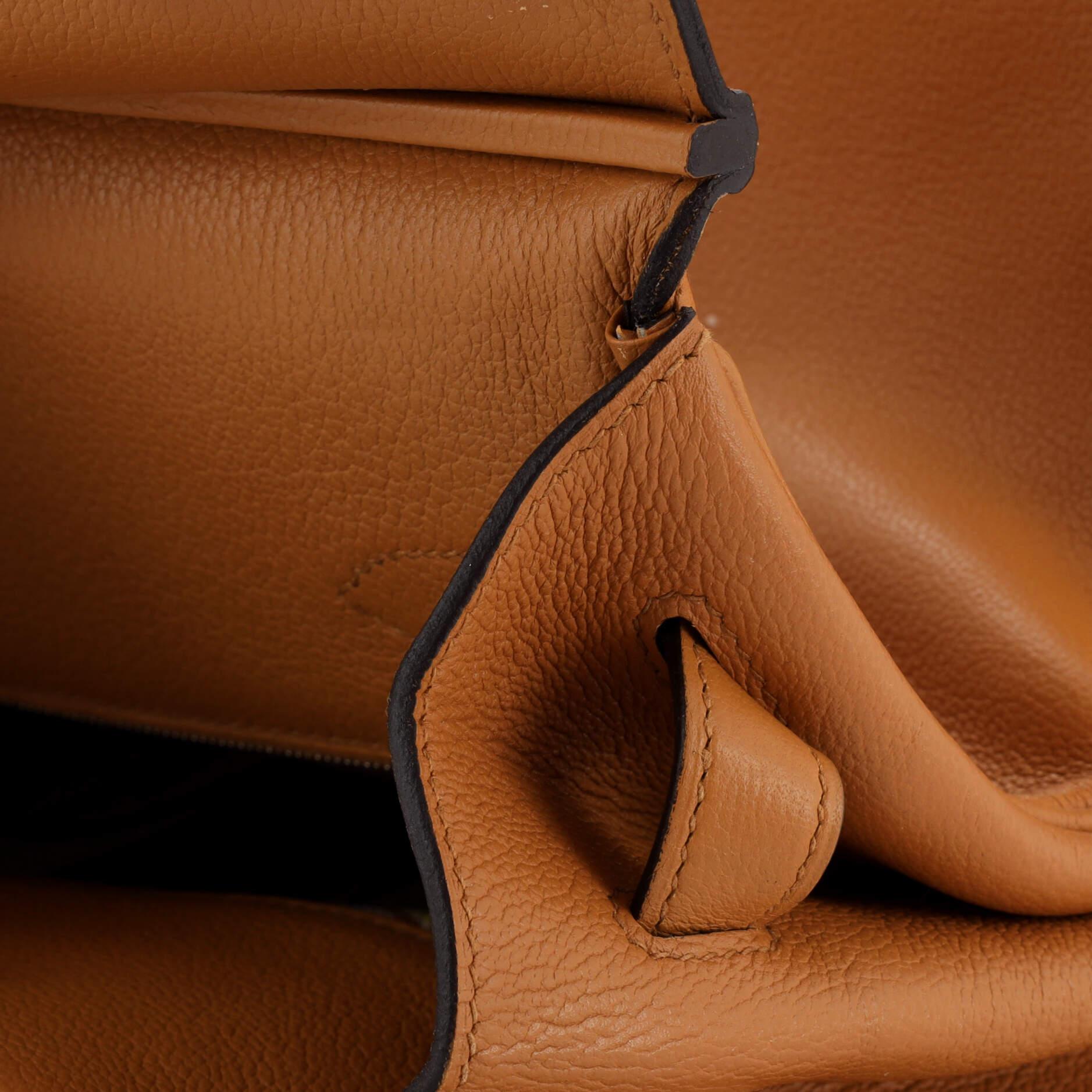 Hermes Sea Surf Birkin Bag Toffee Novillo with Palladium Hardware 35 For Sale 5