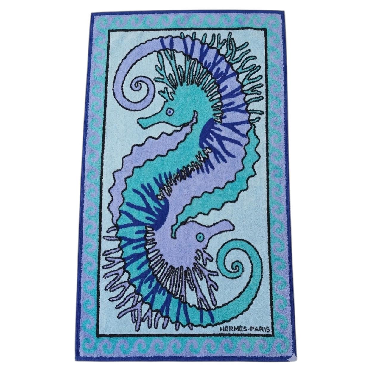 Hermès Seahorses Terry Beach Towel