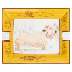 Hermès Sealyham Terrier PorcelainAshtray