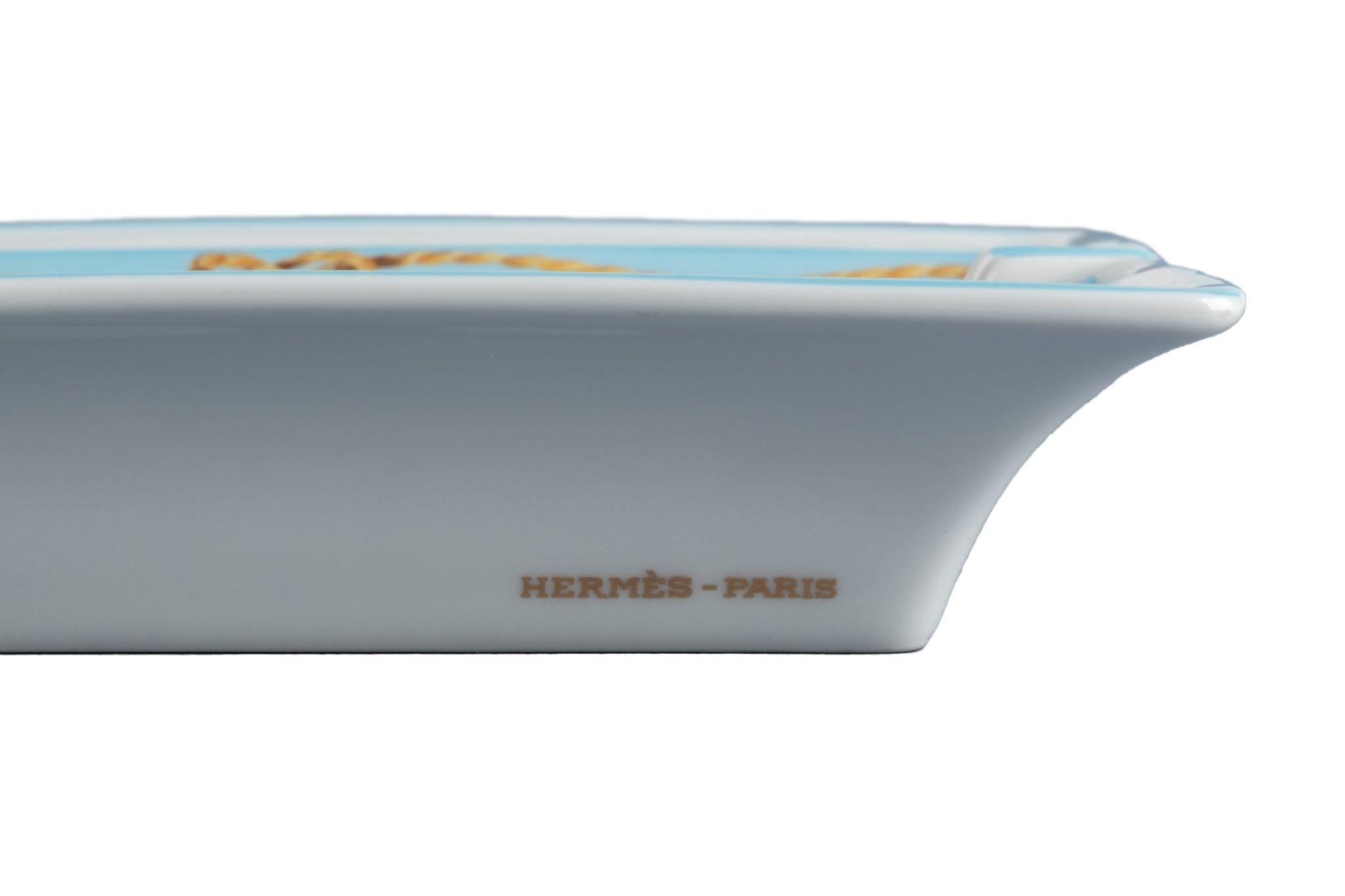 Hermes Seashells Porcelain Ashtray In Excellent Condition In West Hollywood, CA