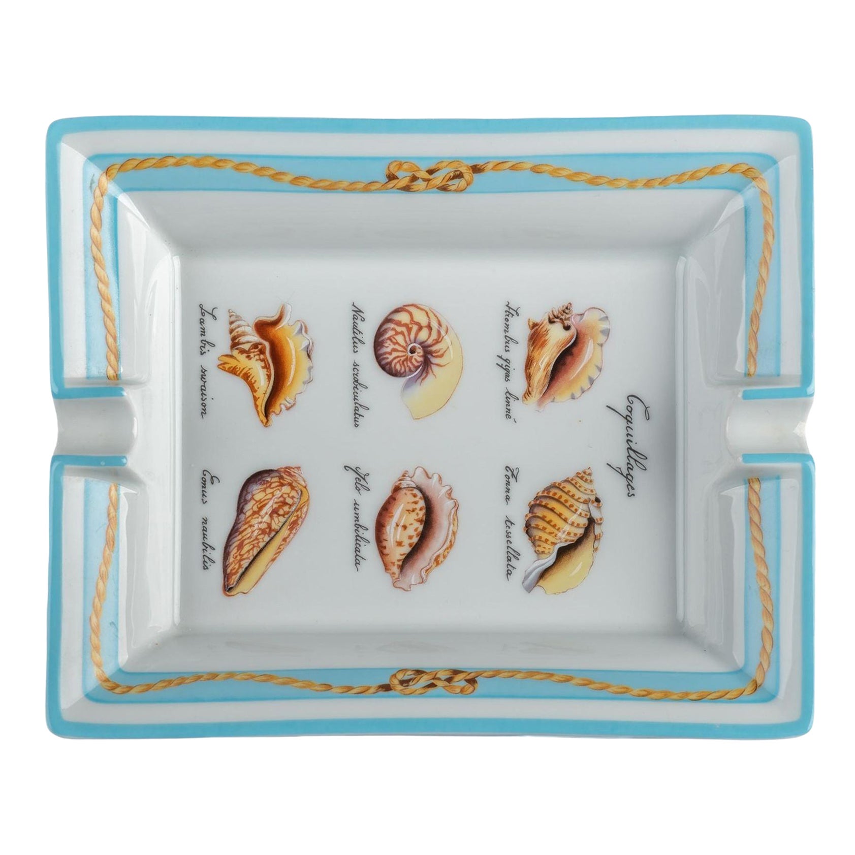 Hermes Seashells Porcelain Ashtray im Angebot