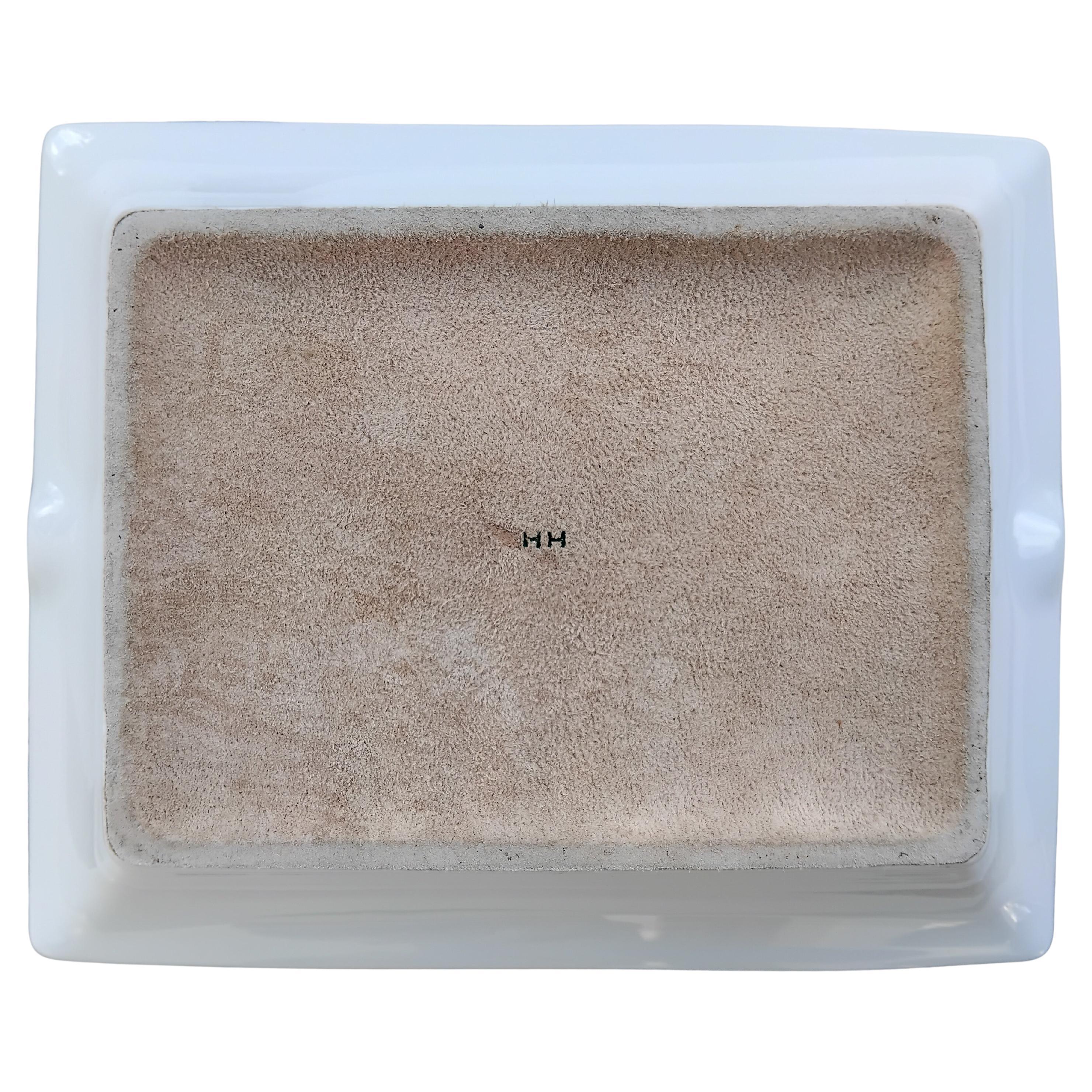 Hermès Seashells Print Vintage Porcelain Ashtray Change Tray Porcelain 2