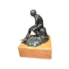 Hermes Seated – Patinated Bronze, Grand Tour, Late 19th Century