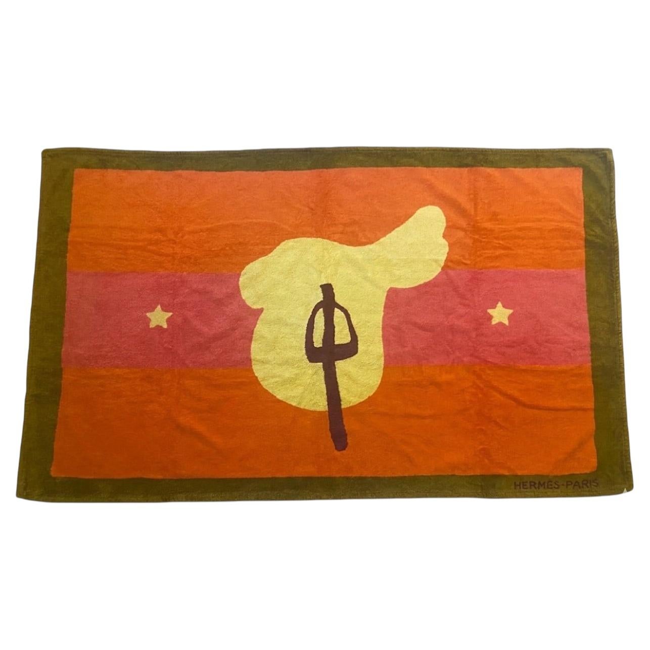 Hermes Selle Terry Beach Towel For Sale
