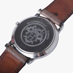 Montre Hermès Sellier 33 mm à quartz, ensemble complet - années 90