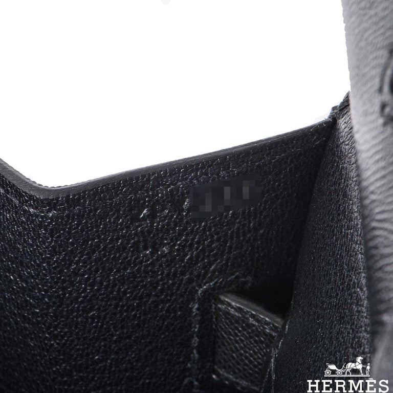 Hermès Sellier Birkin 30 Noir Veau Madame PHW at 1stDibs