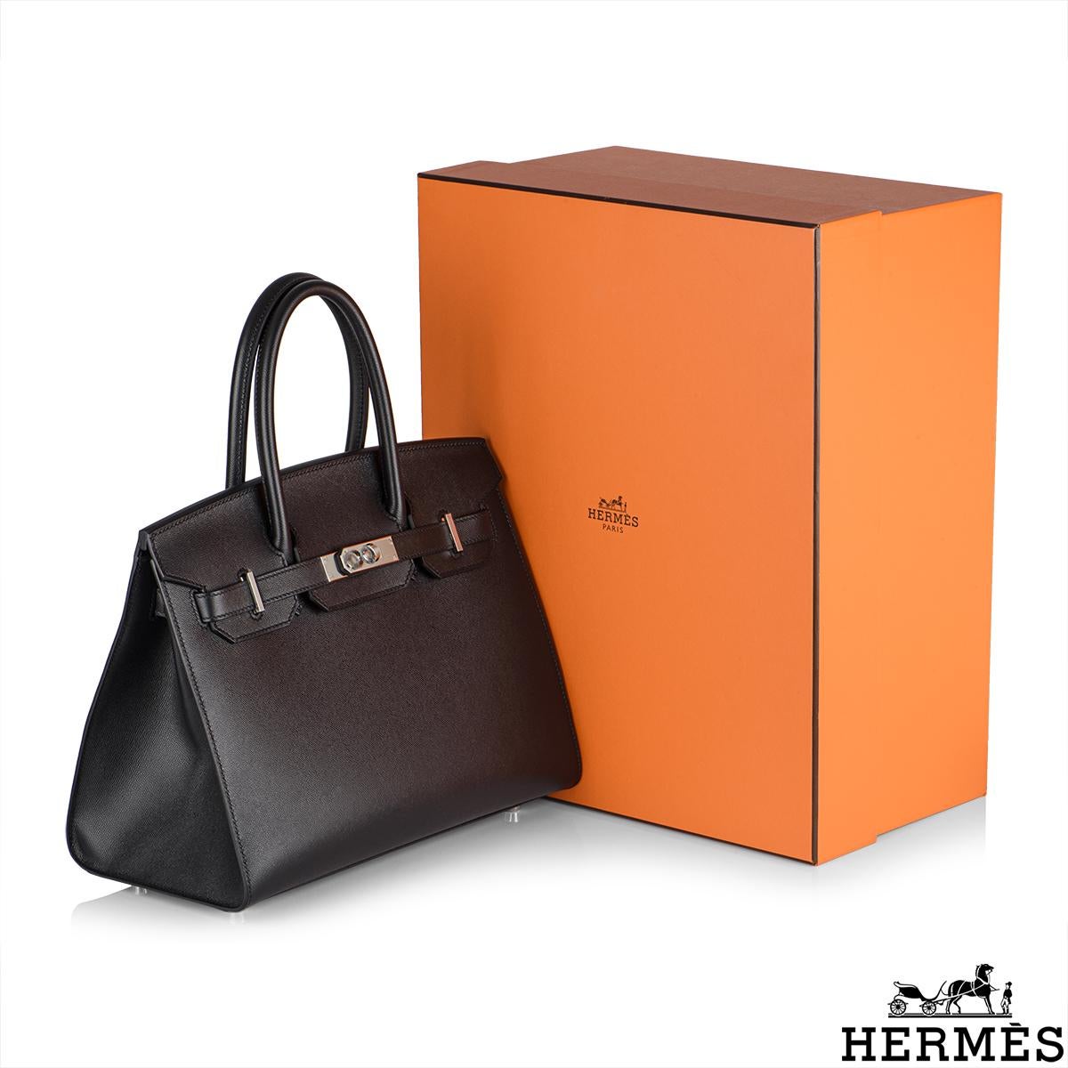 Hermès Sellier Birkin 30 Noir Veau Madame PHW 1