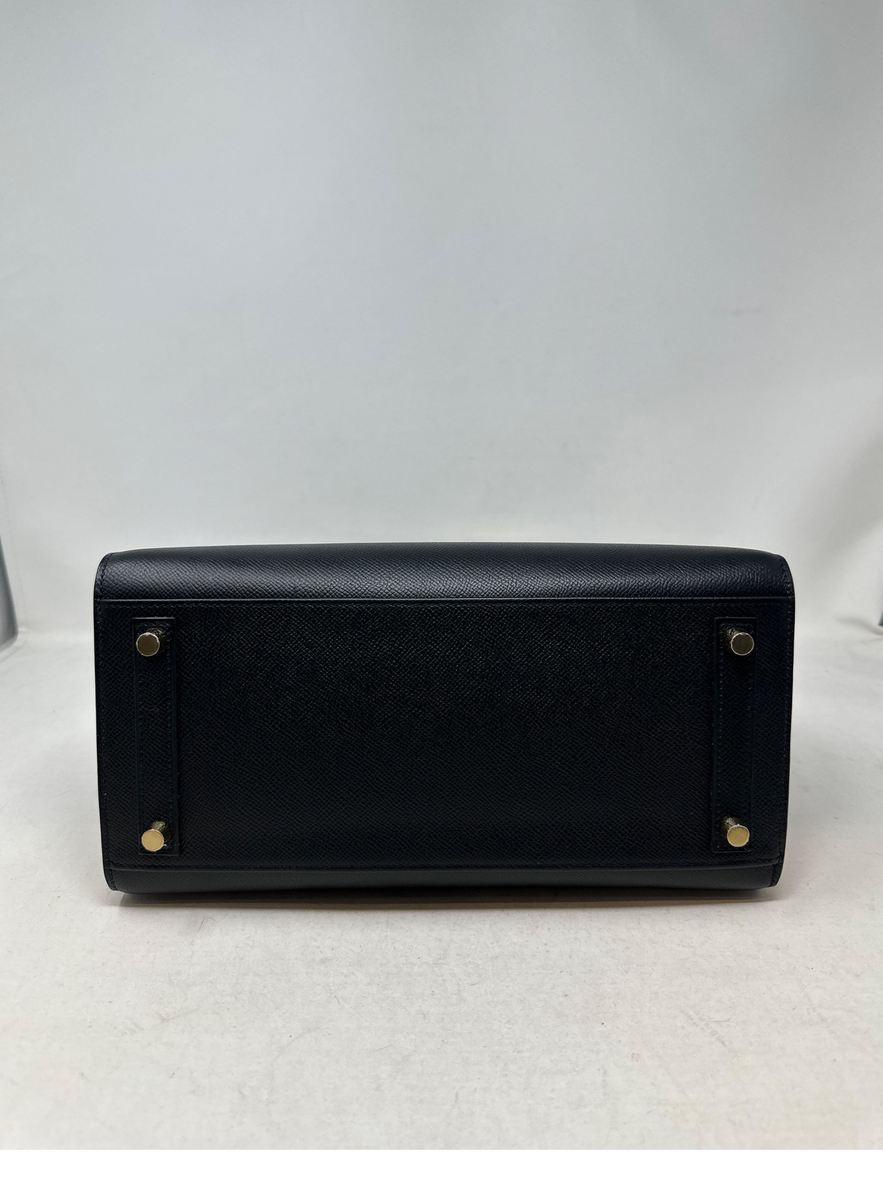 Hermes Sellier Black Birkin 30 Bag  For Sale 7
