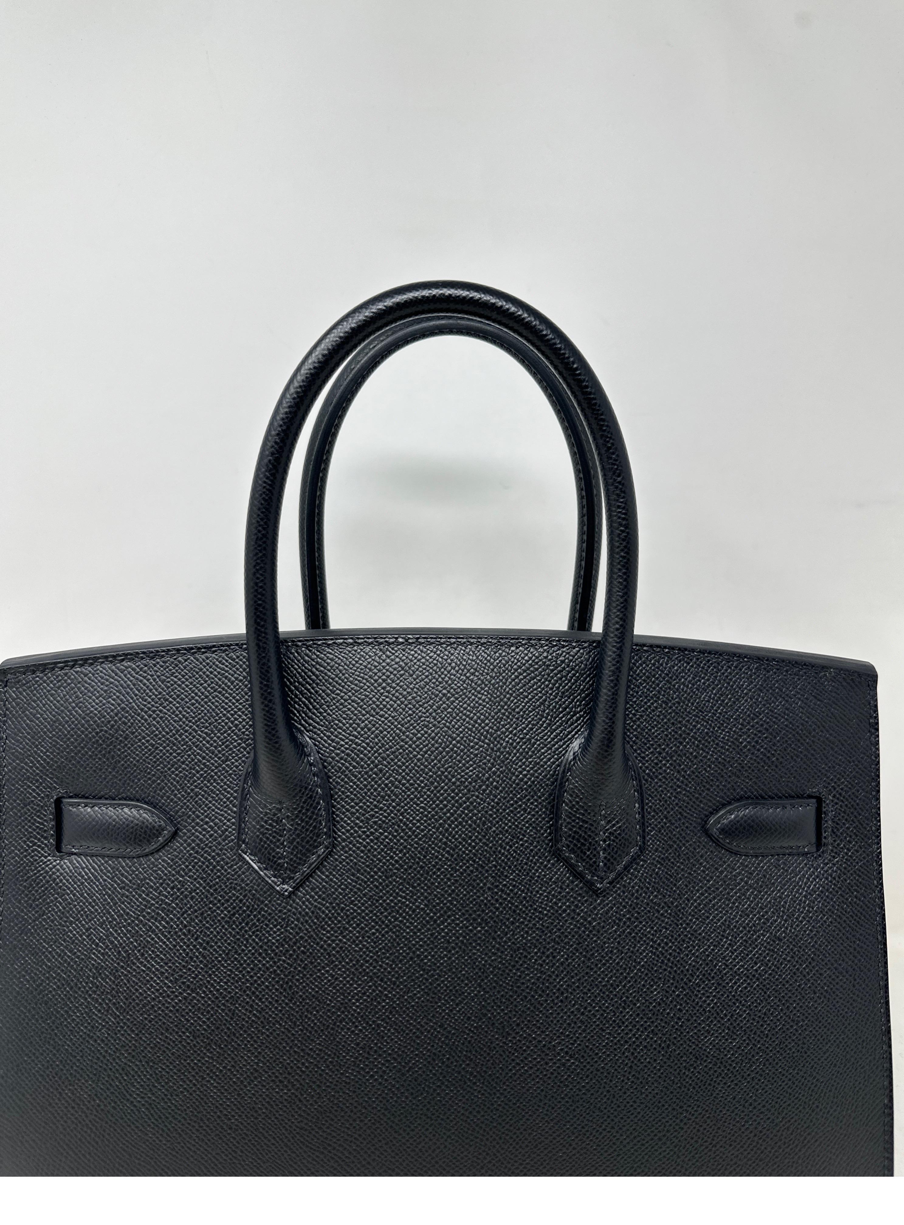 Hermes Sellier Black Birkin 30 Bag  For Sale 3
