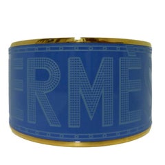 Hermès Sellier bracelet in blue enamel, new !