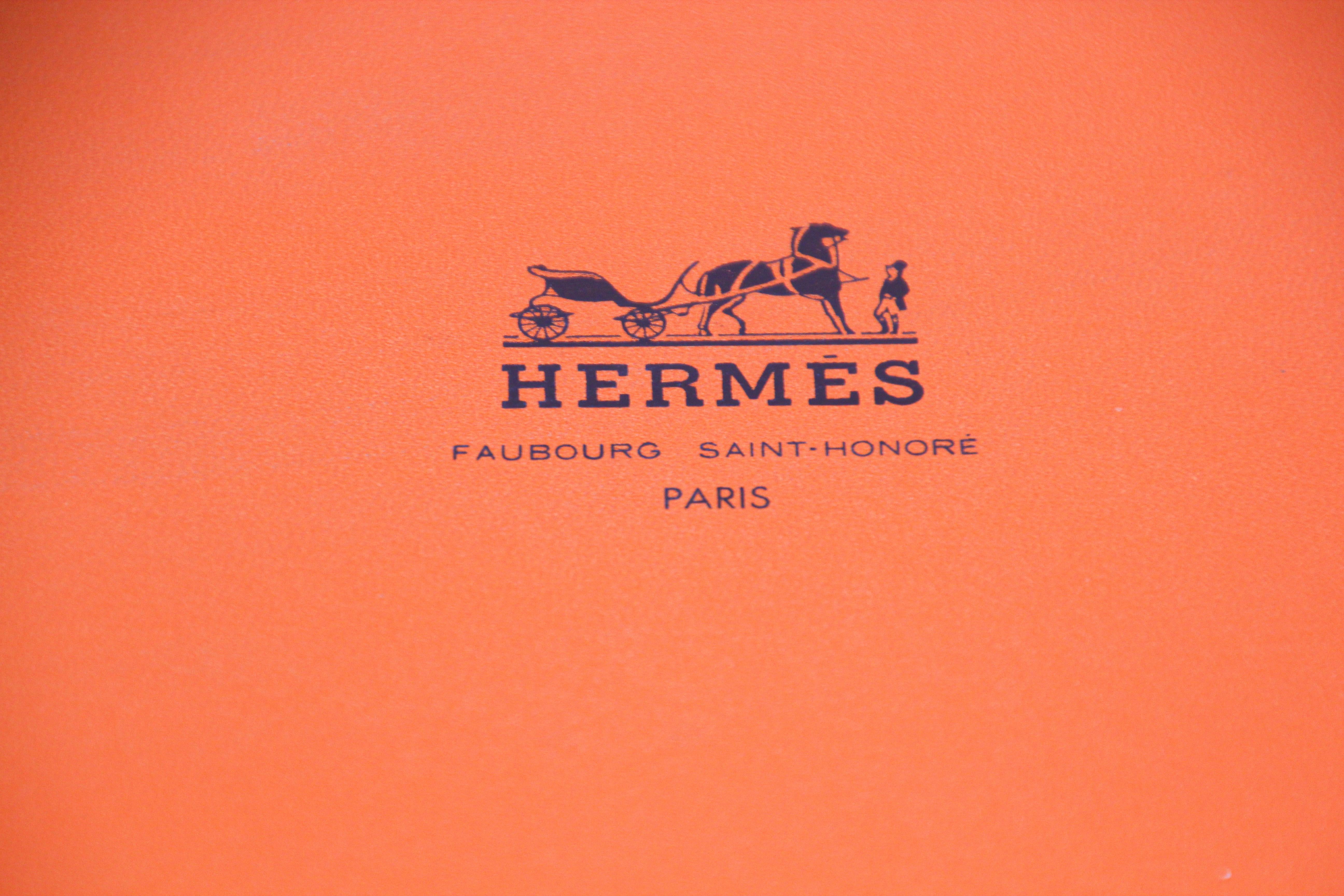 Hermès Sellier Cashmere Fringed Shawl Stole 4