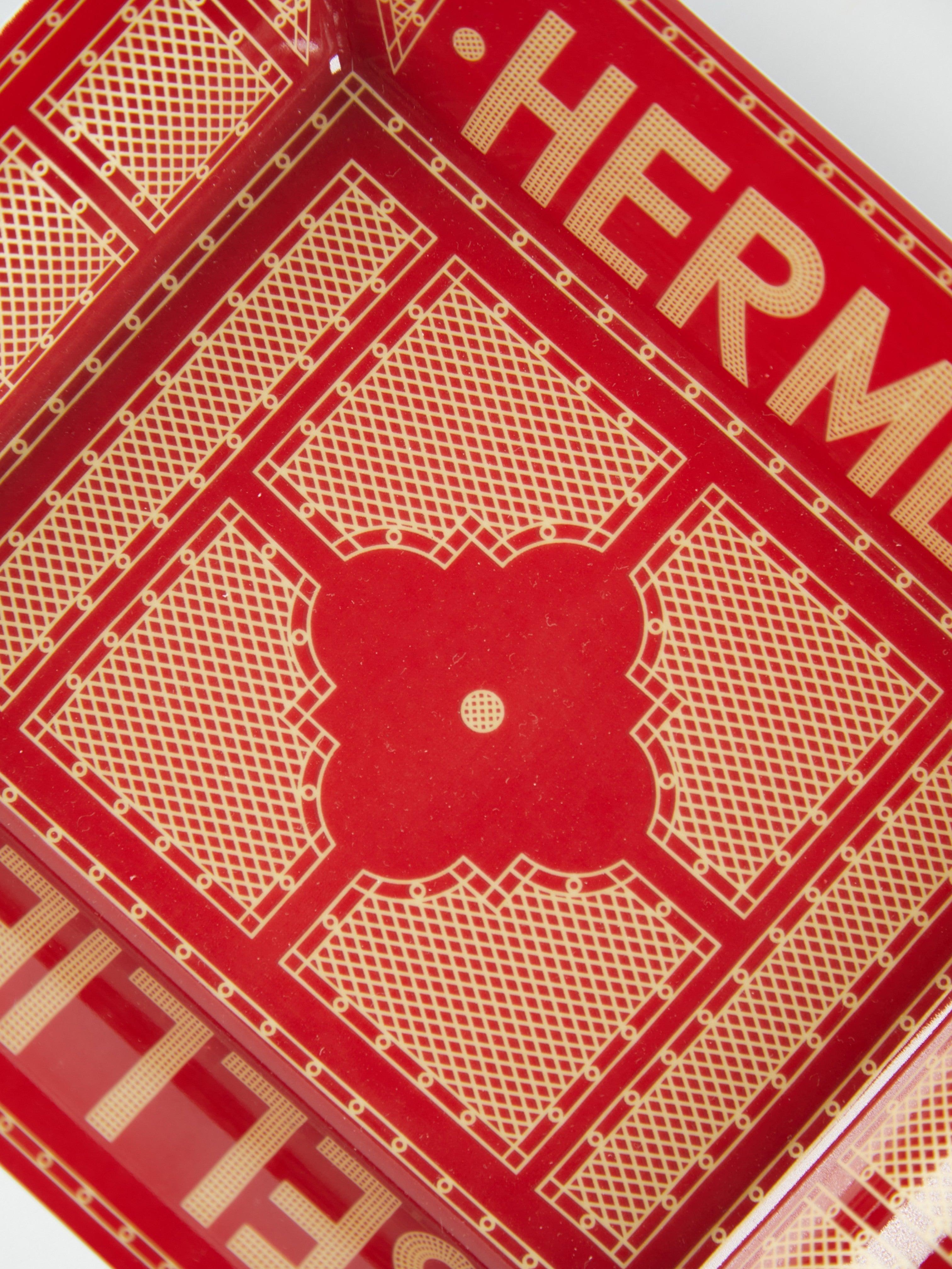 HERMÈS Sellier Change Tray in Rouge In New Condition In London, GB