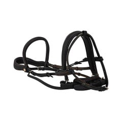 Hermès Sellier Limited Edition Jumping Bridle Black Leather Red Stitch by Stitch by Matc