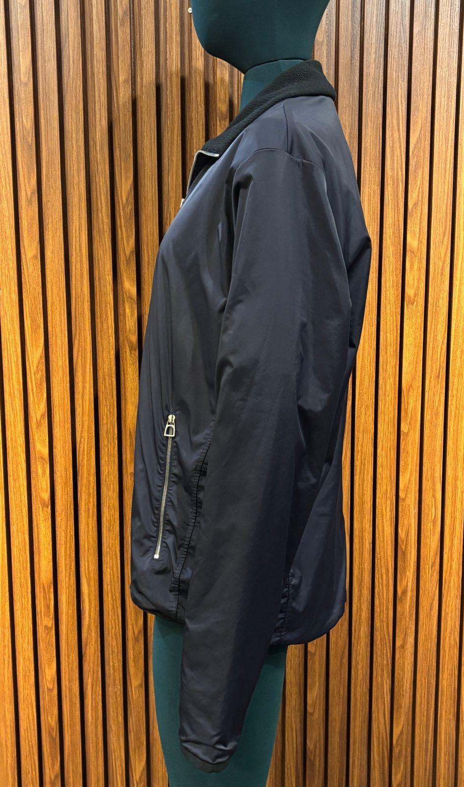 Hermes Sellier Giacca con zip in nylon navy Up & Up in vendita 1