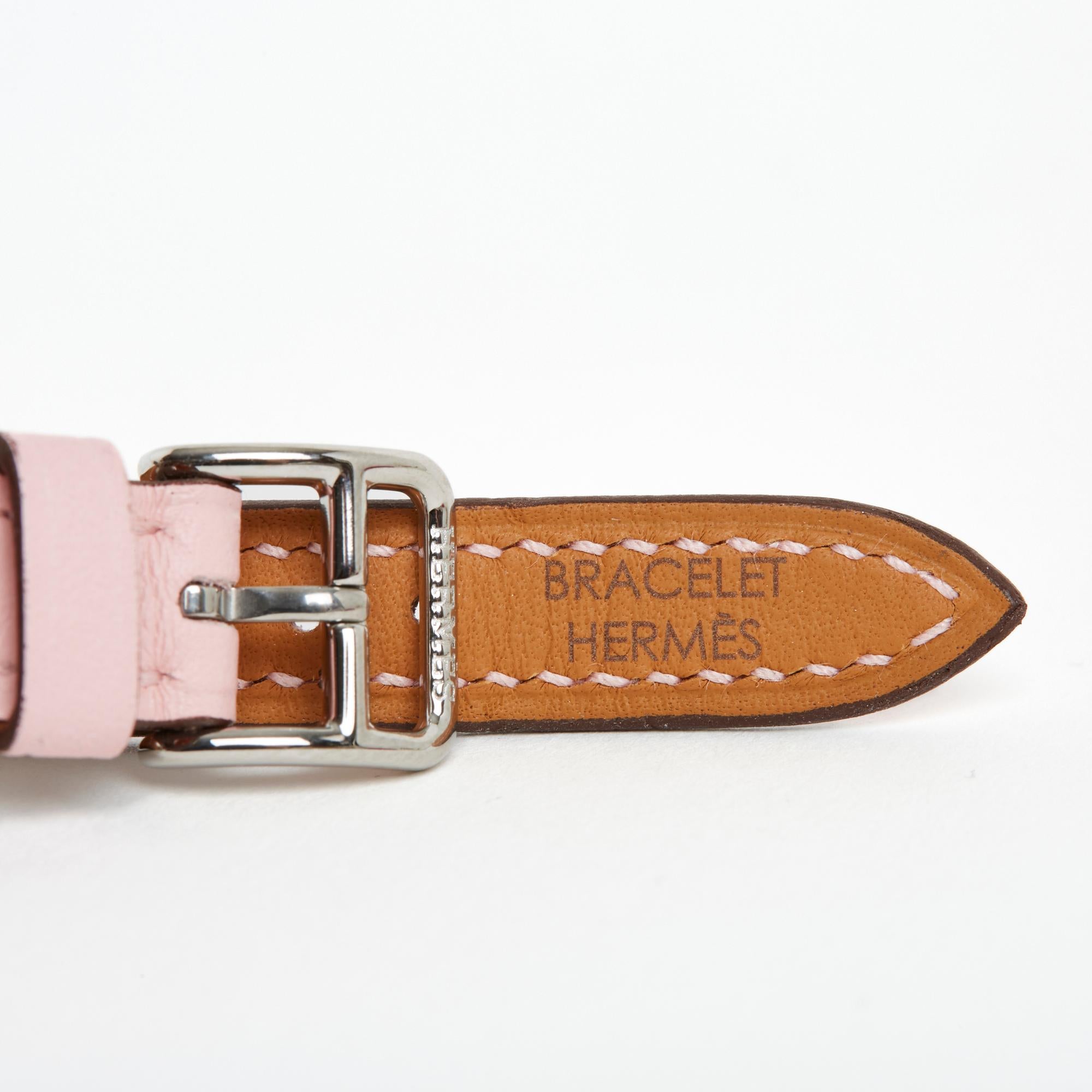 Women's Hermès Sellier Watch 24 mm silver bezel leather