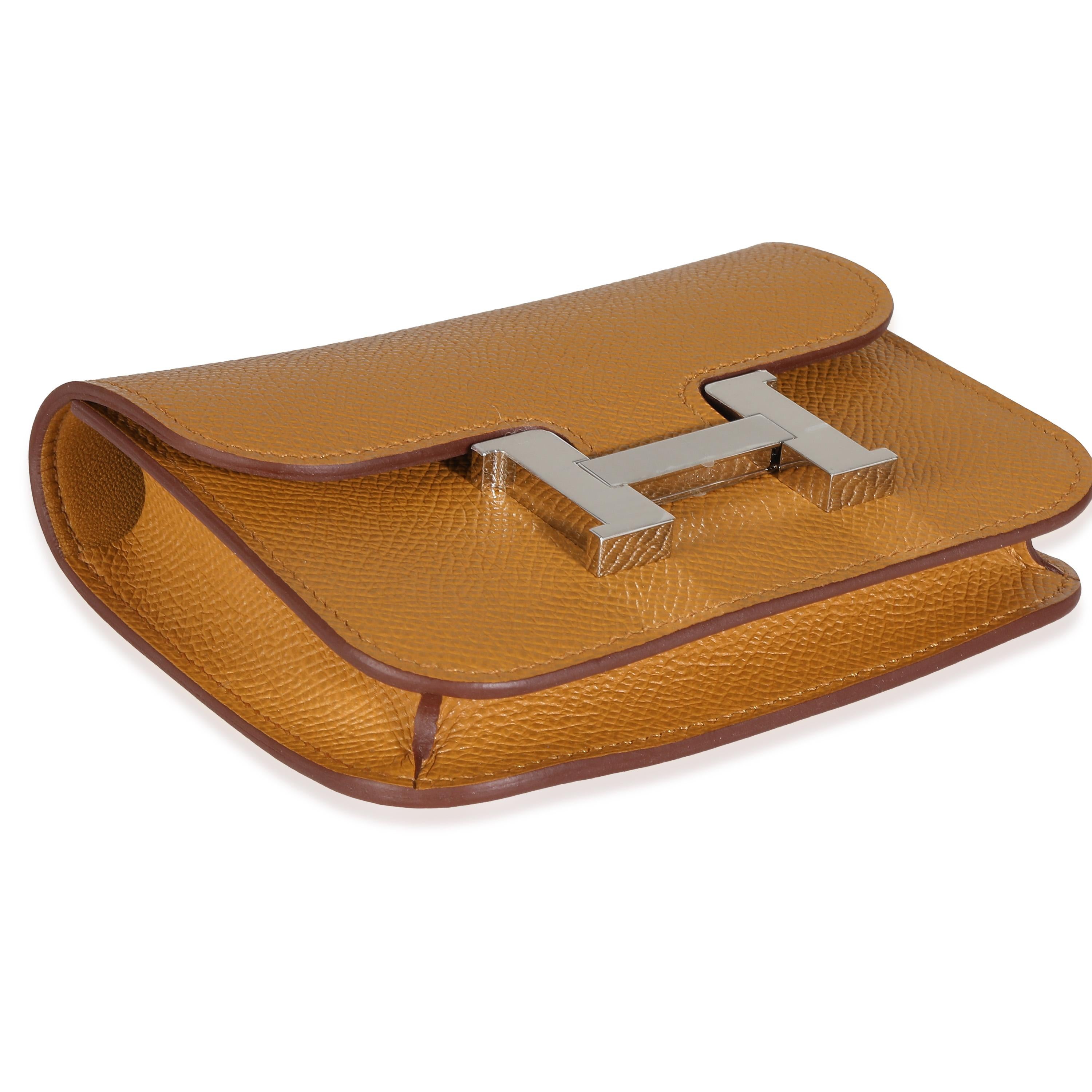 Hermès Sesame Epsom Constance Slim Wallet PHW For Sale 1