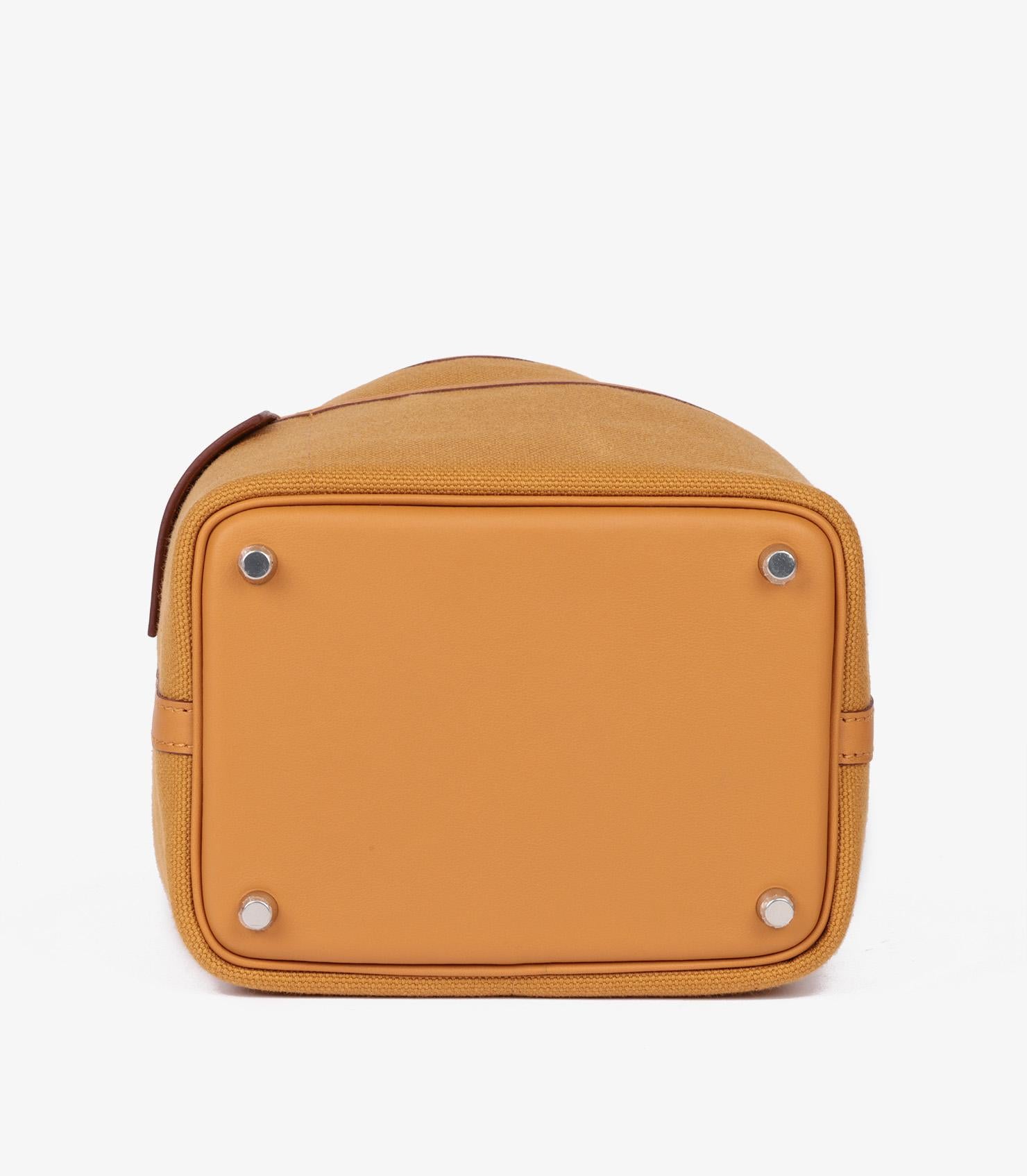 Hermès Sesame Swift And Toile Goeland Cargo Picotin Lock 18 im Angebot 2