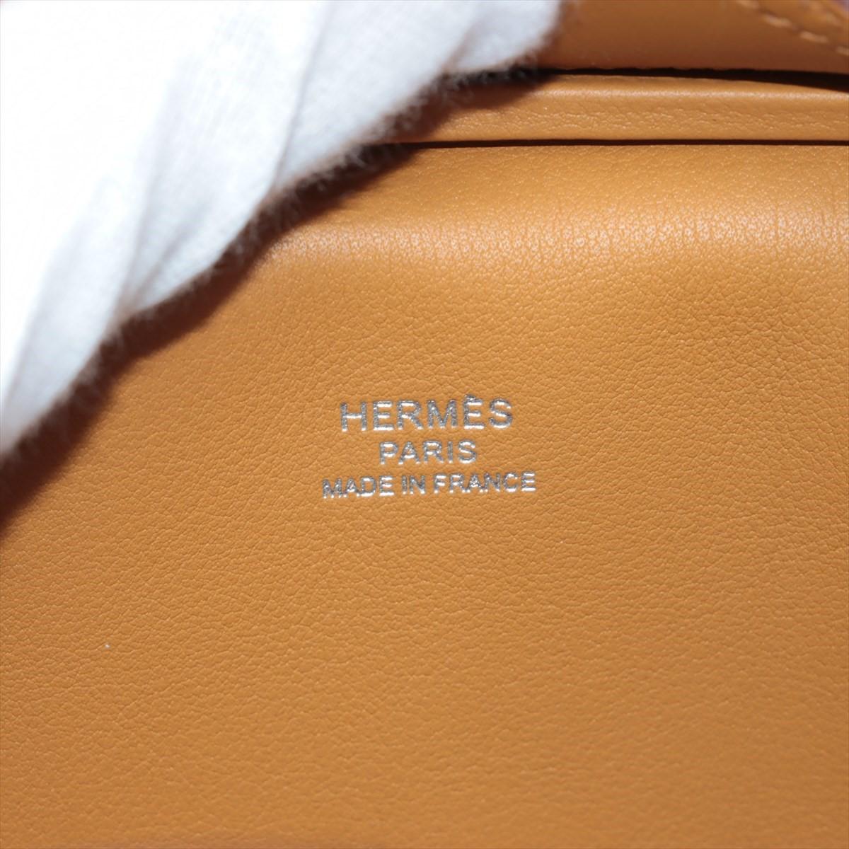 Hermes Sesame Toile Ash Swift Leather Birkin 25cm Cargo Handbag PHW 2