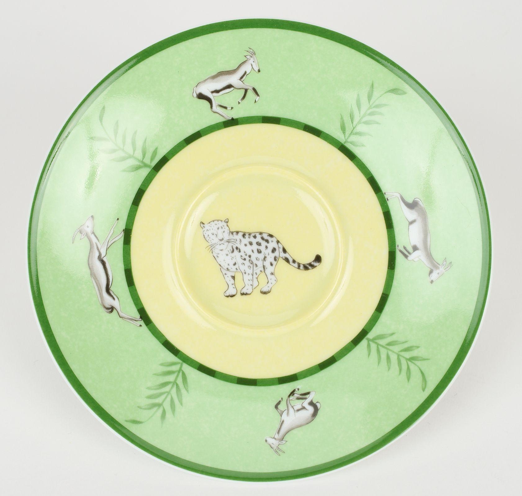 da uomo o donna Hermès Set/2 tazze da tè Africa Green W/Box in vendita