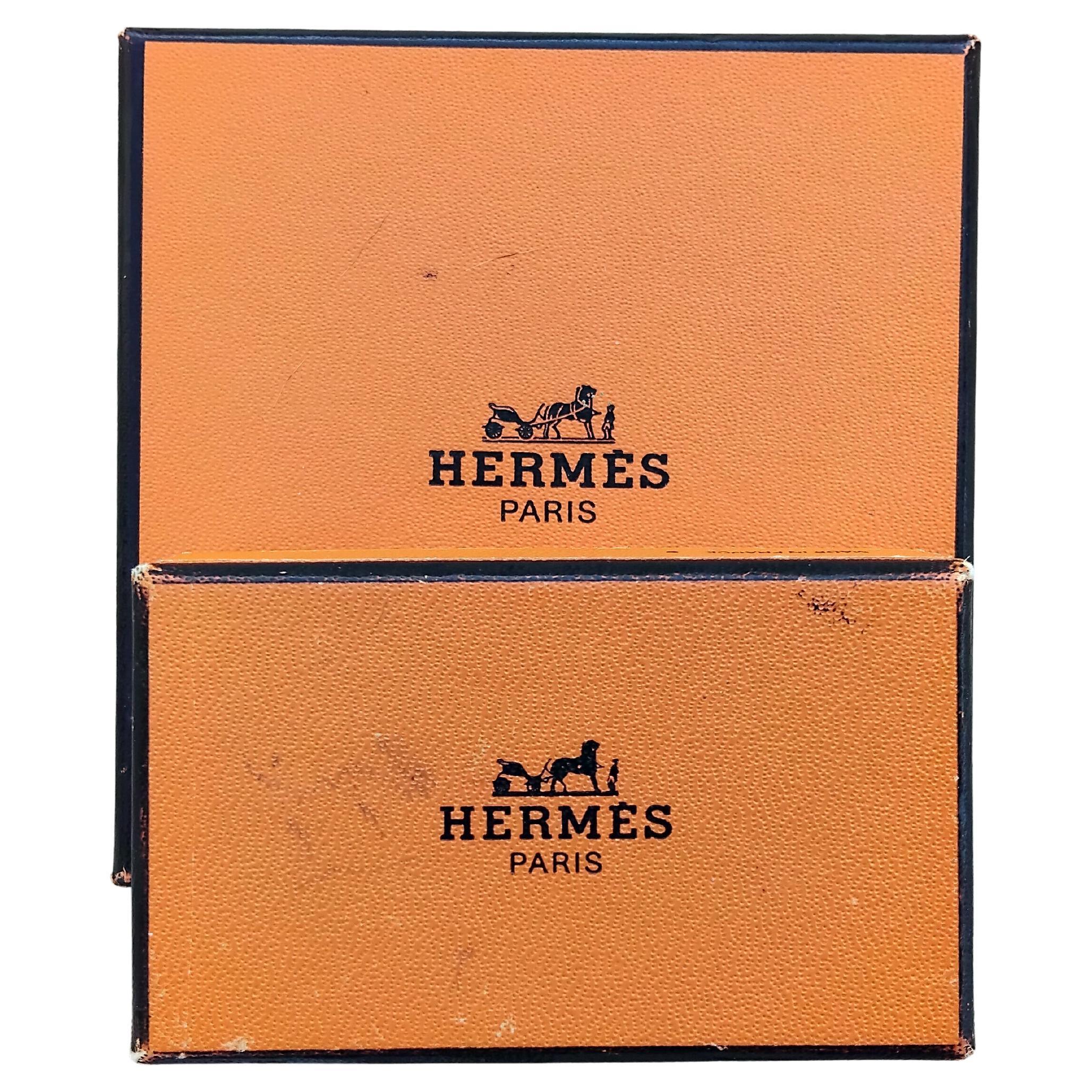 Hermès Set 2 Pulseras 2 Pendientes Esmalte Elefantes Pastando Rojo Oro 70 en venta 12