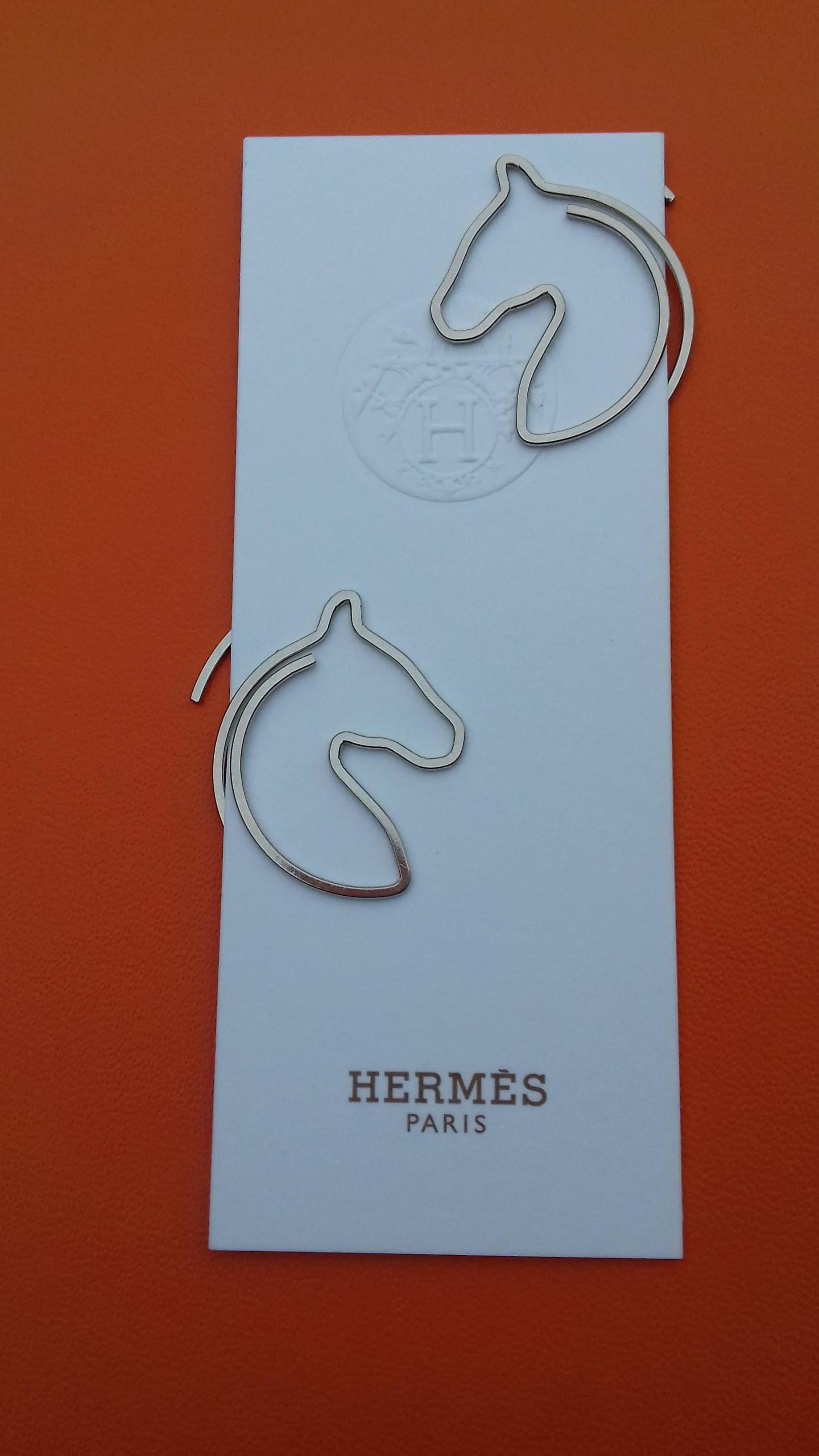 Hermès Set of 19 Paper Clips Shape of a horse's head in Box 6