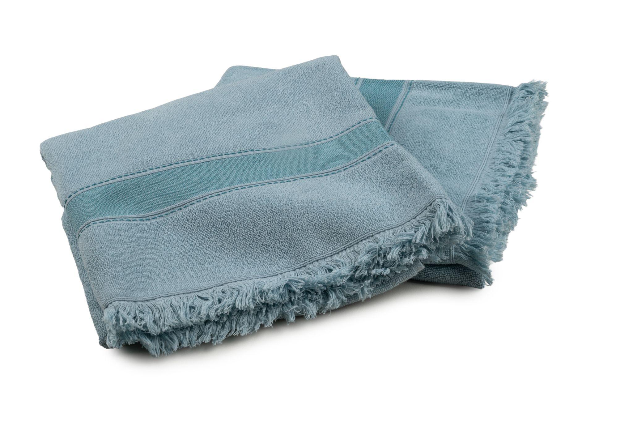 Hermès Set di 2 asciugamani in cotone Celeste in vendita 3