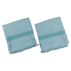 Hermès Set Of 2 Celeste Cotton Towels