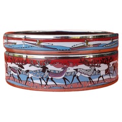 Hermès - Lot de 2 bracelets en émail La Vie Du Grand Nord Reindeer Phw Taille 65