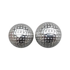 Hermès Set of 2 Golf Ball Silvery Metal Door Knobs