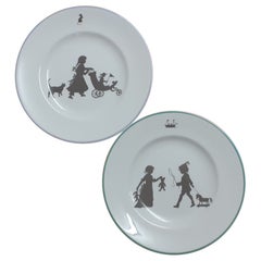Hermès Lote de 2 Platos Colección Sihouettes