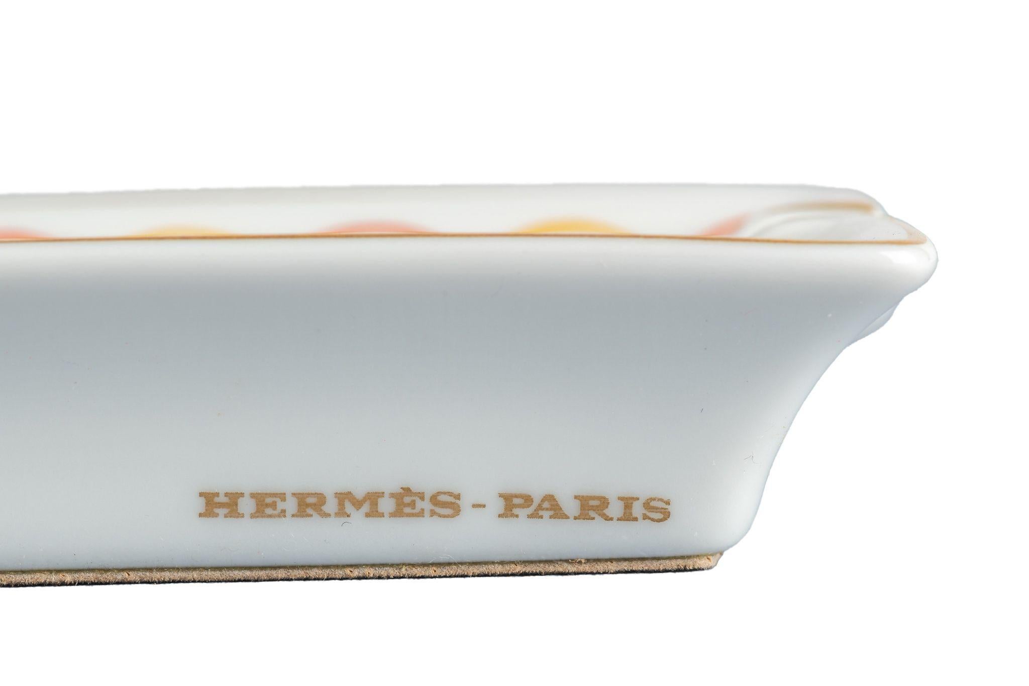 Women's or Men's Hermes Set Of 4 Fish Ashtray With Box