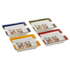 Hermes Set of 4 Guepards Mini Ashtrays