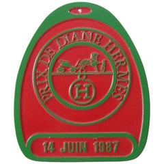 Hermès Set of 5 Stirrups Shaped Prix De Diane Aluminium Sign Plates