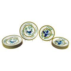 Hermes - Set of 6 Dinner Plates and 6 Dessert Plates Toucan Porcelain
