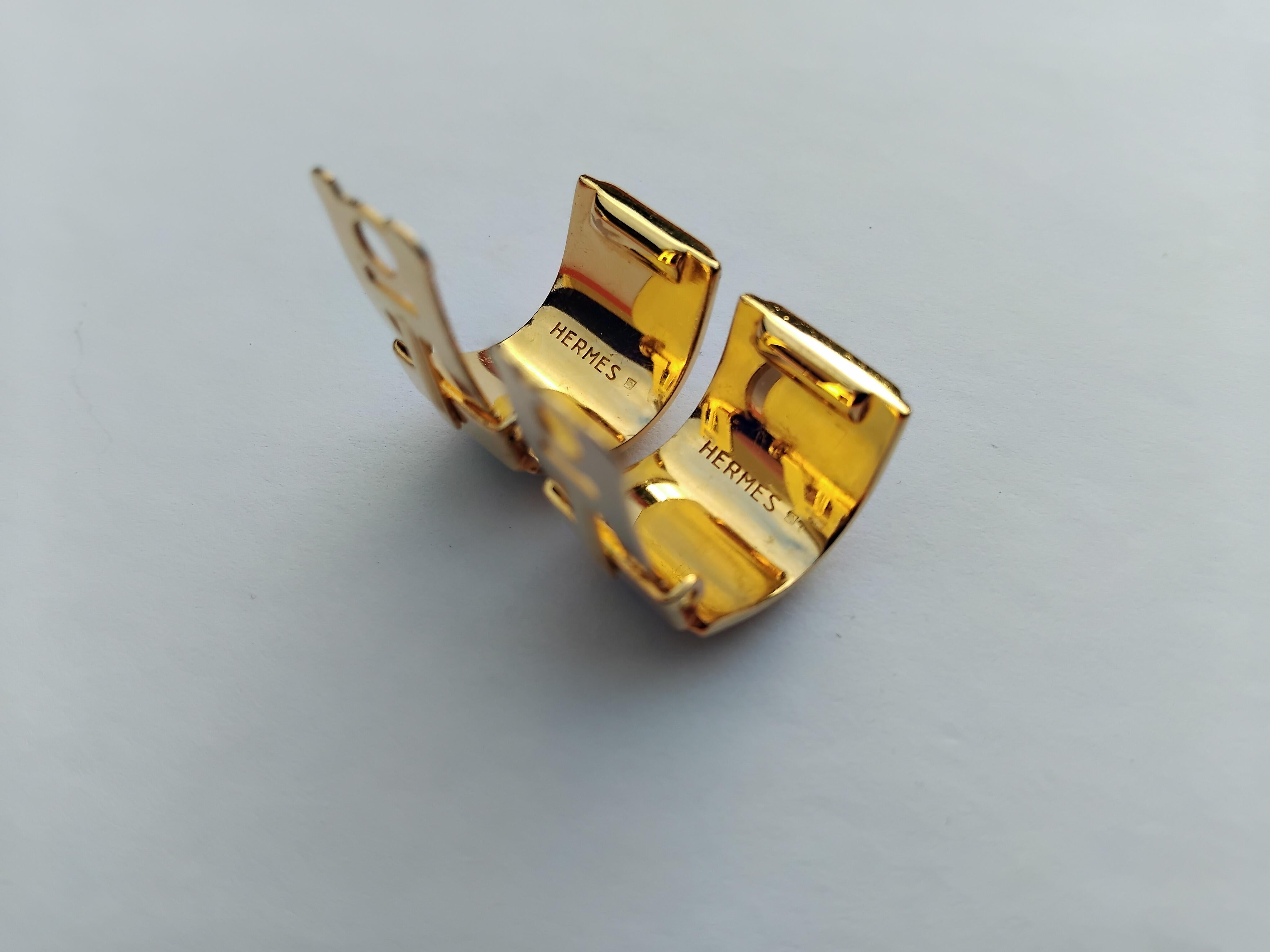 Hermès Set of Bracelet and Earrings Penguins Blue Gold Hdw Size 70 For Sale 13