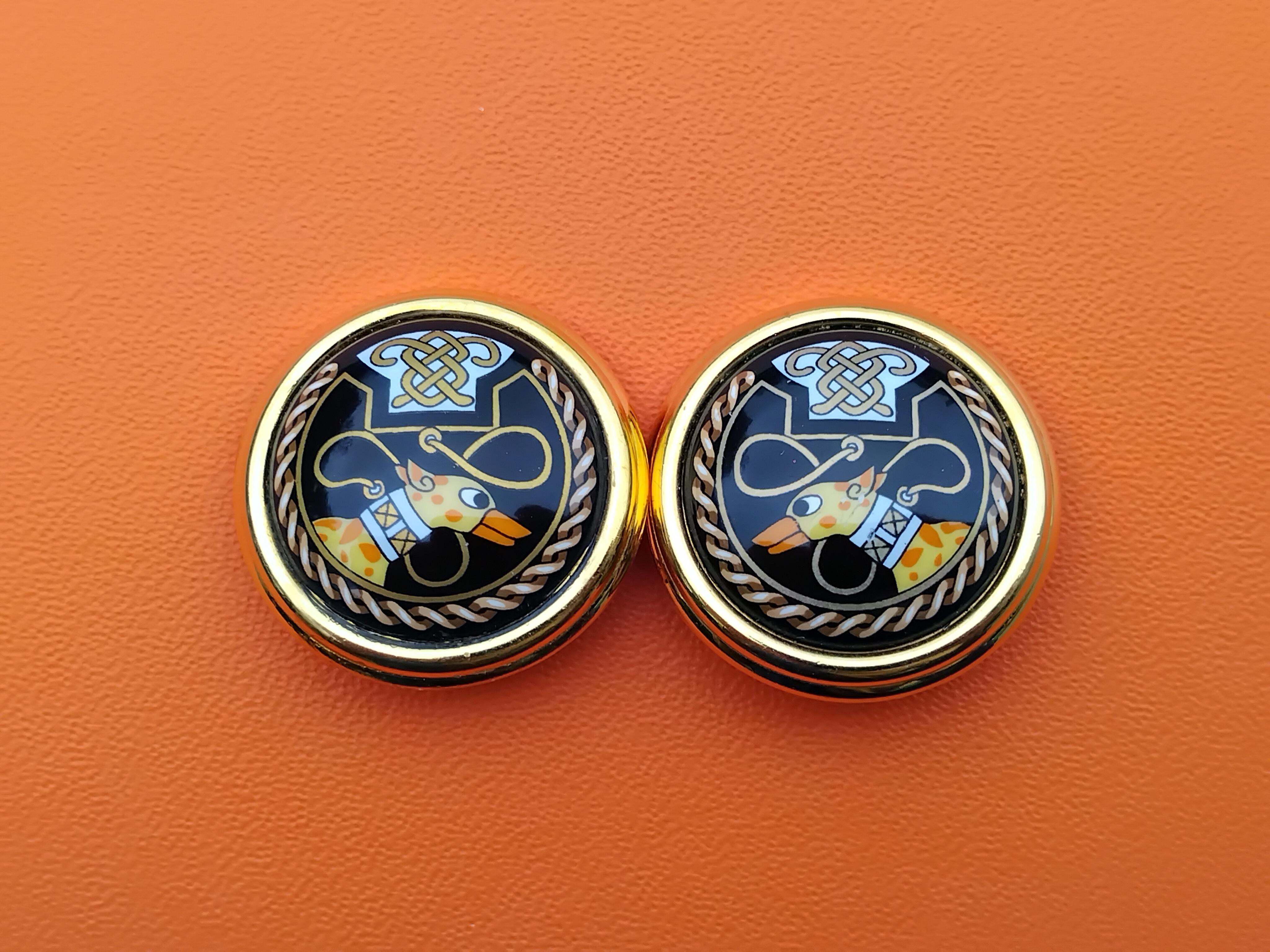 Hermès Set of Bracelets and Earrings Greyhound Dog Levriers Print Size 70 For Sale 7